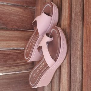 Donald J Pliner pink wedge sandal size 6